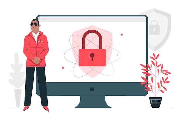 Security concept illustration Free Vector