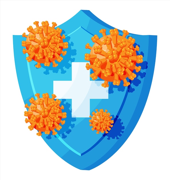 Premium Vector | Security shield for virus protection.