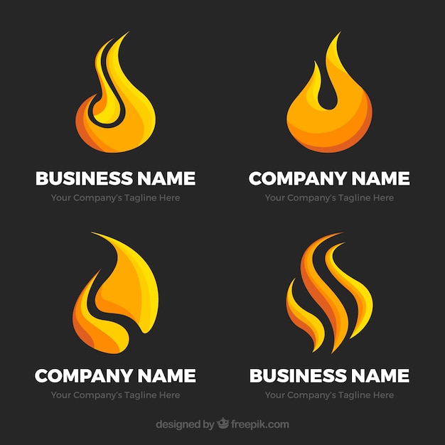 Download Free Selection Of Four Flat Fame Logos Free Vector Use our free logo maker to create a logo and build your brand. Put your logo on business cards, promotional products, or your website for brand visibility.