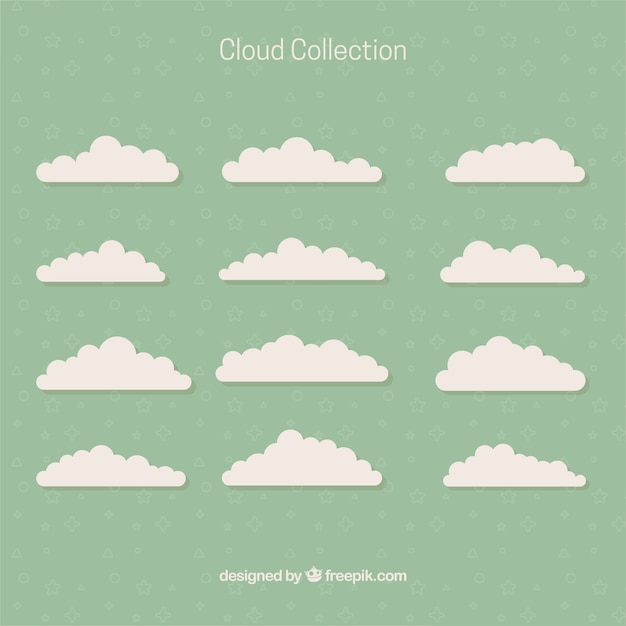 Selection of cute white clouds