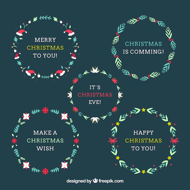 Selection of five fantastic wreaths for christmas
