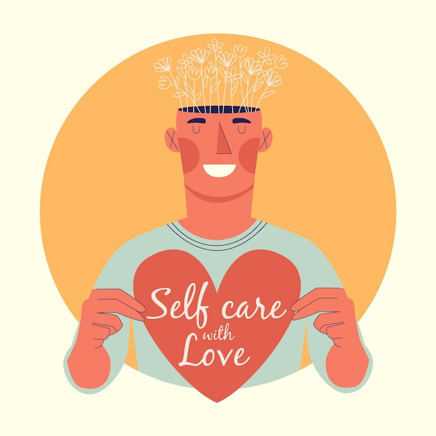 Self care illustration concept Free Vector