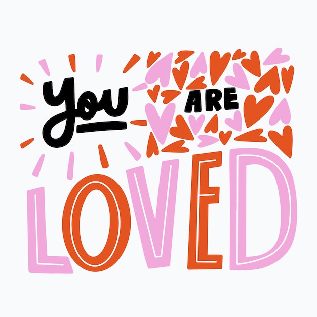 Download Self-love lettering message | Free Vector