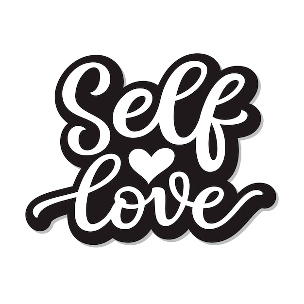 Premium Vector | Self love lettering