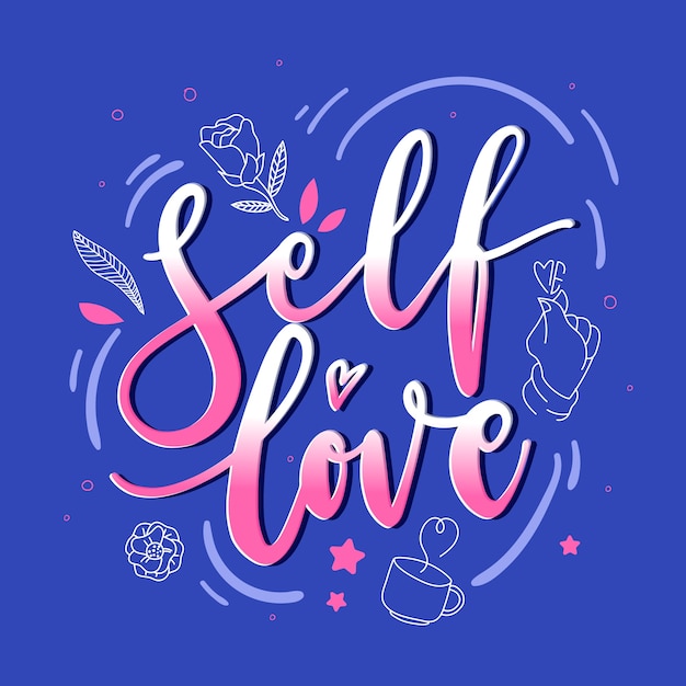 Download Free Vector | Self love lettering
