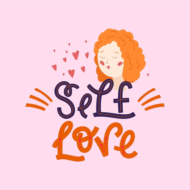 Download Self love lettering | Free Vector