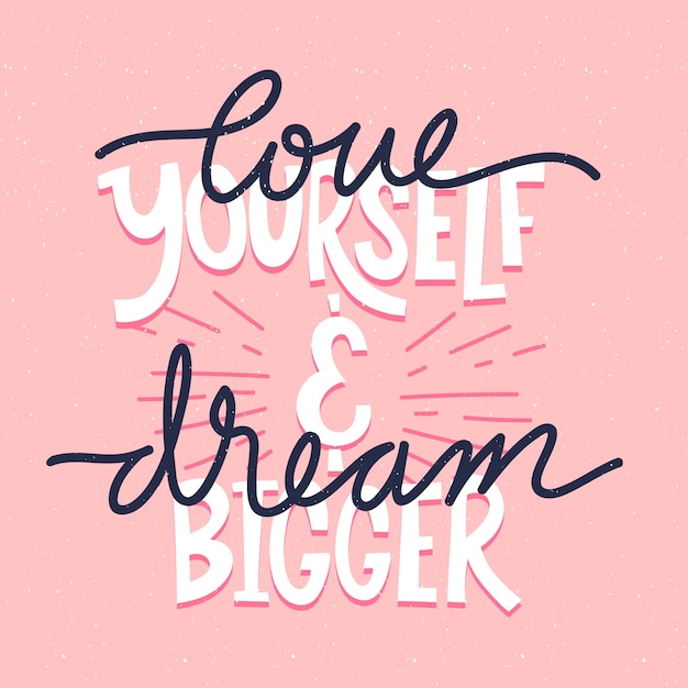 Download Self love lettering Vector | Free Download