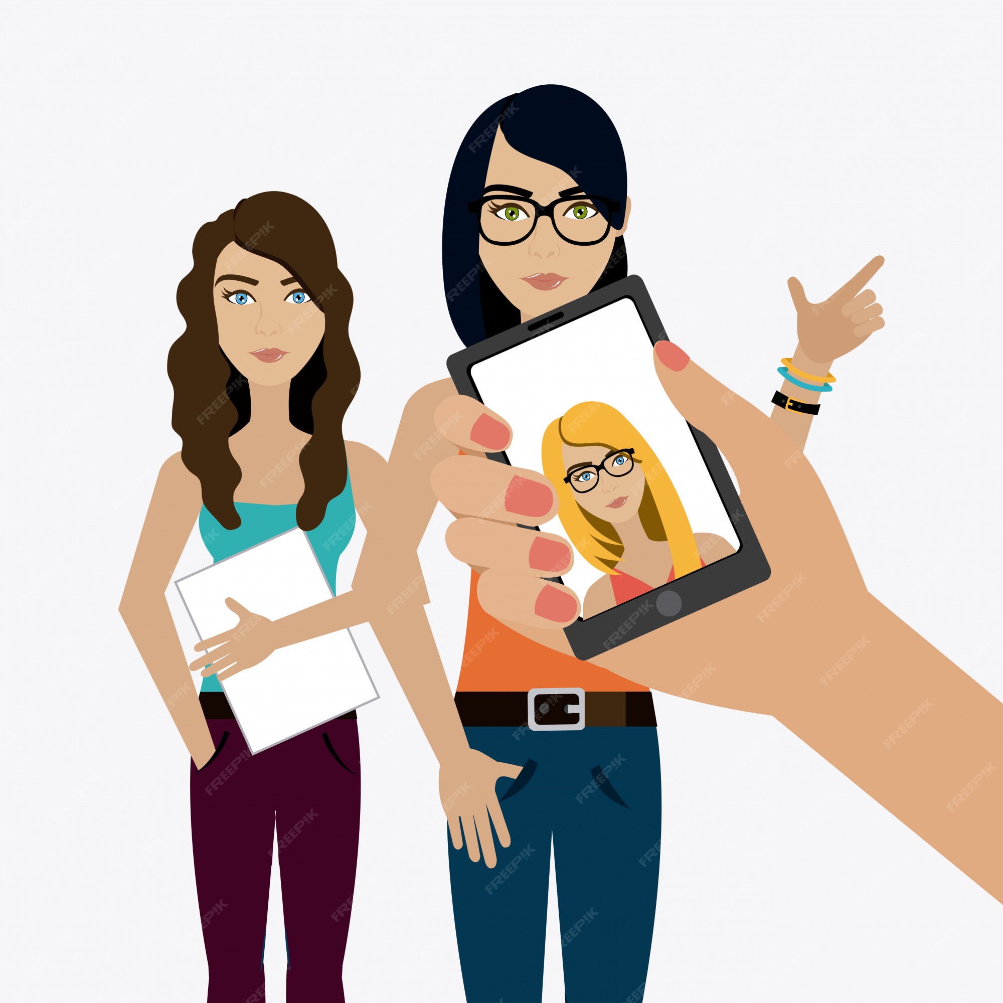 Premium Vector | Selfie design, vector illustration.