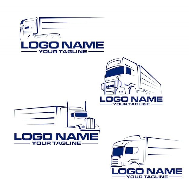 Download Free Semi Truck Line Logo Premium Vector Use our free logo maker to create a logo and build your brand. Put your logo on business cards, promotional products, or your website for brand visibility.
