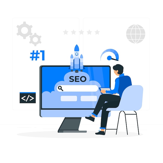 cara riset kata kunci di shopee Seo concept illustration Free Vector