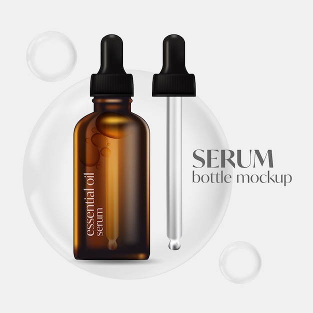 Download Premium Vector | Serum bottle mockup, 3d rendering