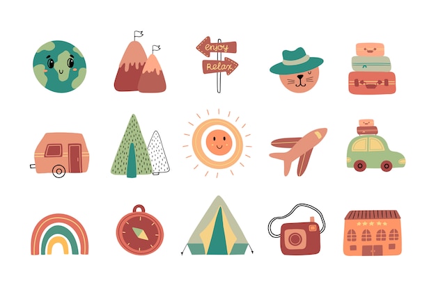 cute travel icon