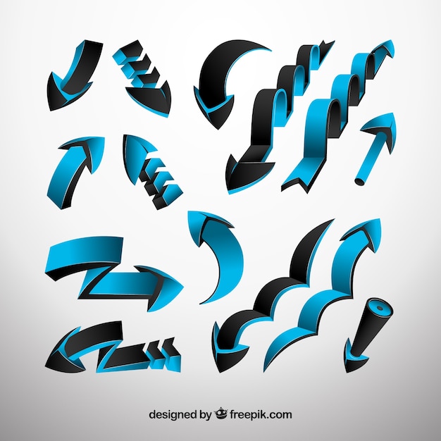 Free Vector | Set of abstract arrows