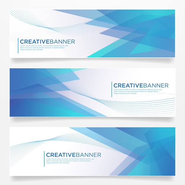 Premium Vector | Set of abstract banner template