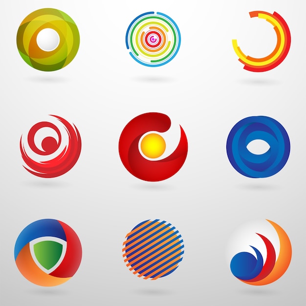 Download Free Set Abstract Circle Logo With Modern Concept Premium Vector Use our free logo maker to create a logo and build your brand. Put your logo on business cards, promotional products, or your website for brand visibility.
