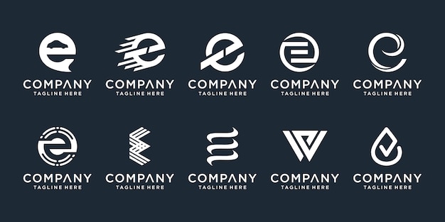 Download Free Set Of Abstract Initial Letter E Logo Template Icons For Business Use our free logo maker to create a logo and build your brand. Put your logo on business cards, promotional products, or your website for brand visibility.