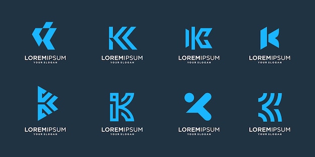 Download Premium Vector Set Of Abstract Initial Letter K Logo Design Template Icons For Business Of Luxury Elegant Simple