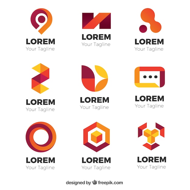 Download Free Download This Free Vector Set Of Abstract Modern Logos Use our free logo maker to create a logo and build your brand. Put your logo on business cards, promotional products, or your website for brand visibility.