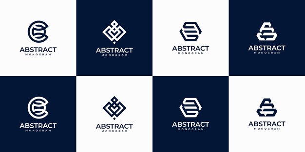 Premium Vector Set Of Abstract Monogram Logo