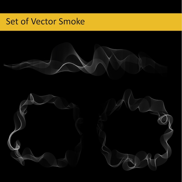 Free Vector | Set of abstract vector smoke