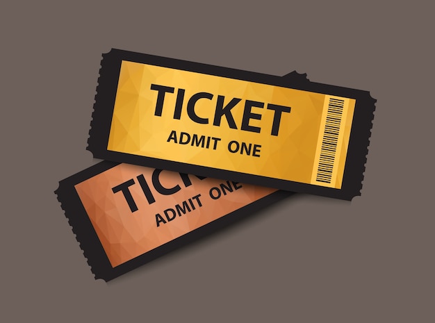 Premium Vector | Set of admission tickets