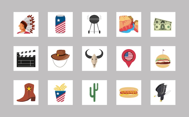 premium-vector-set-of-american-stuff