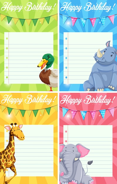 Animal Birthday Cards