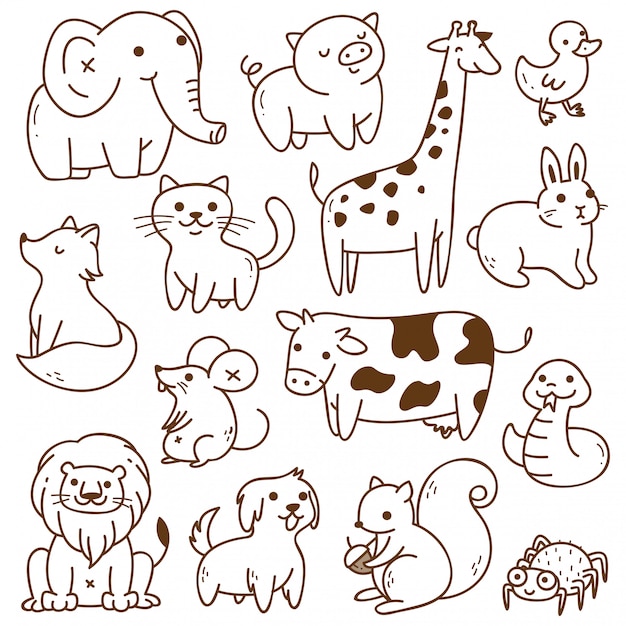 animal doodling