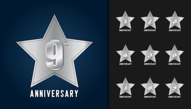 Premium Vector Set Of Anniversary Logotype