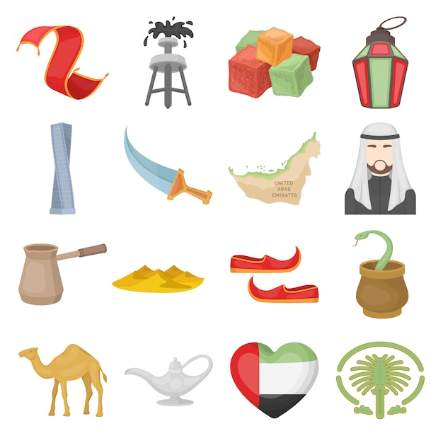 Set of arabic elements | Premium Vector