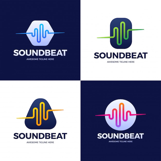 Download Free Set Audio Sound Wave Logo Template Stock Design Line Abstract Use our free logo maker to create a logo and build your brand. Put your logo on business cards, promotional products, or your website for brand visibility.