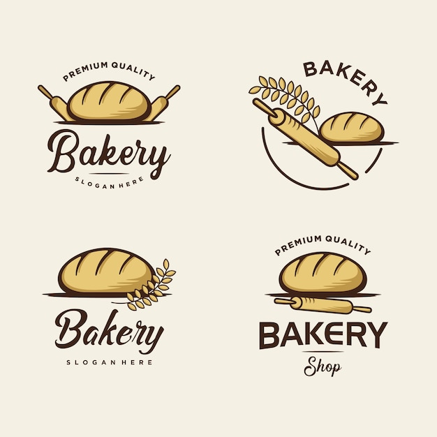 Premium Vector Set Of Bakery Logos Design For Shop Bakery Premium Logo Template Illustration