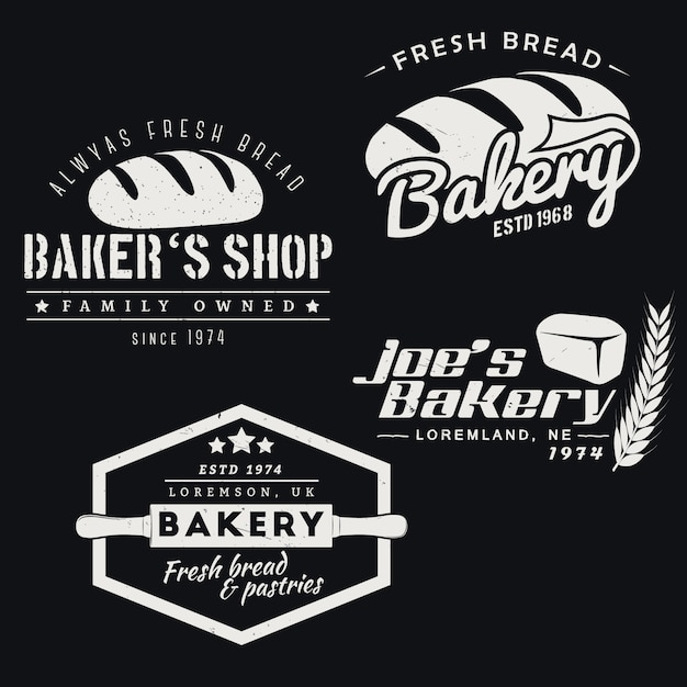 Download Free Set Of Bakery Logos Premium Vector Use our free logo maker to create a logo and build your brand. Put your logo on business cards, promotional products, or your website for brand visibility.