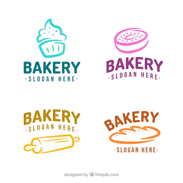 Download Free Freepik Set Of Bakery Logos Vector For Free Use our free logo maker to create a logo and build your brand. Put your logo on business cards, promotional products, or your website for brand visibility.