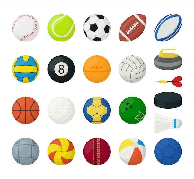 Premium Vector Set Of Balls For Different Types Of Sports Isolated On White