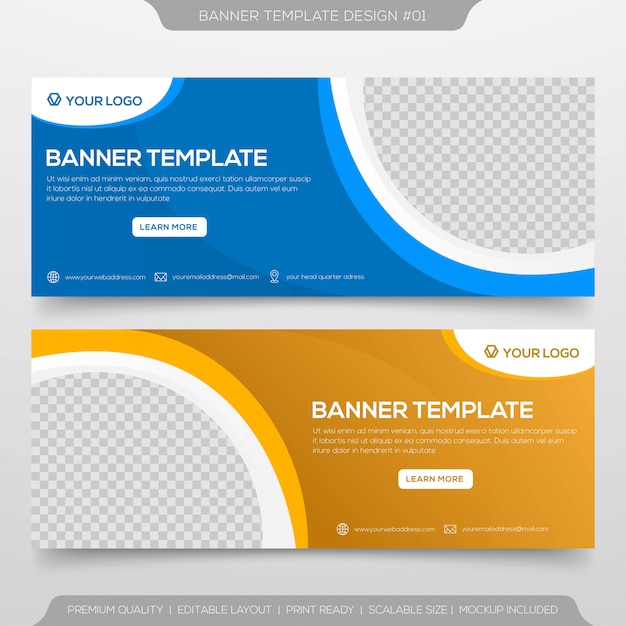 Premium Vector | Set of banner template design