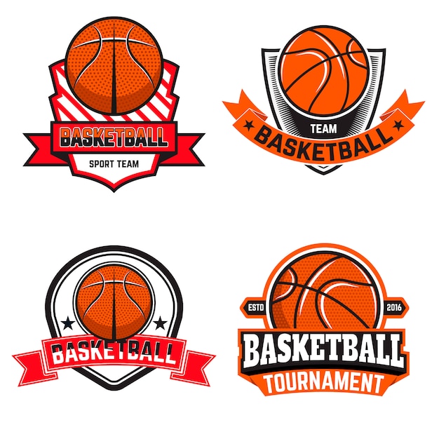 Premium Vector | Set of basketball labels and logos and elements for ...