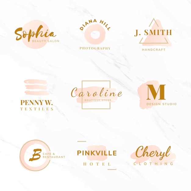 Interior Design Hair Salon Online Business Boutique Logo Premade Logo Design Custom Logo Pink Butterfly Logo Logo Design Beauty