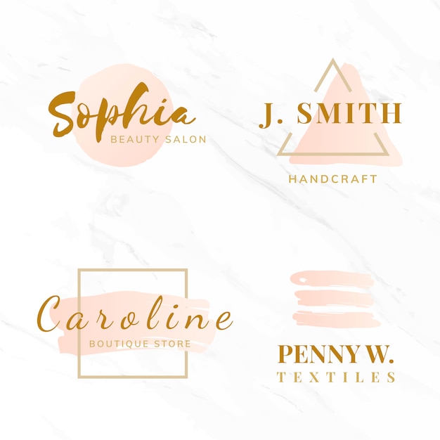 Download Free Set Of Beauty And Fashion Logo Design Vectors Free Vector Use our free logo maker to create a logo and build your brand. Put your logo on business cards, promotional products, or your website for brand visibility.