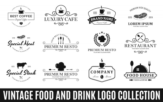 Download Free Set Of Best Food And Drink Logo Collections Premium Vector Use our free logo maker to create a logo and build your brand. Put your logo on business cards, promotional products, or your website for brand visibility.