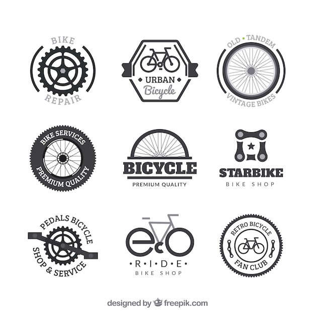 Download Free Download This Free Vector Set Of Bicycle Badges In Vintage Style Use our free logo maker to create a logo and build your brand. Put your logo on business cards, promotional products, or your website for brand visibility.