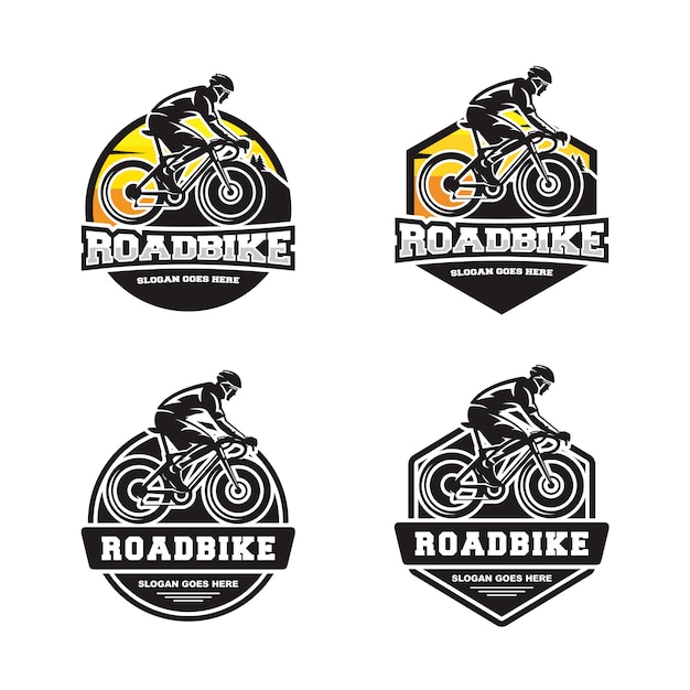 Download Free Set Of Bicycle Road Bike Logo Premium Vector Use our free logo maker to create a logo and build your brand. Put your logo on business cards, promotional products, or your website for brand visibility.