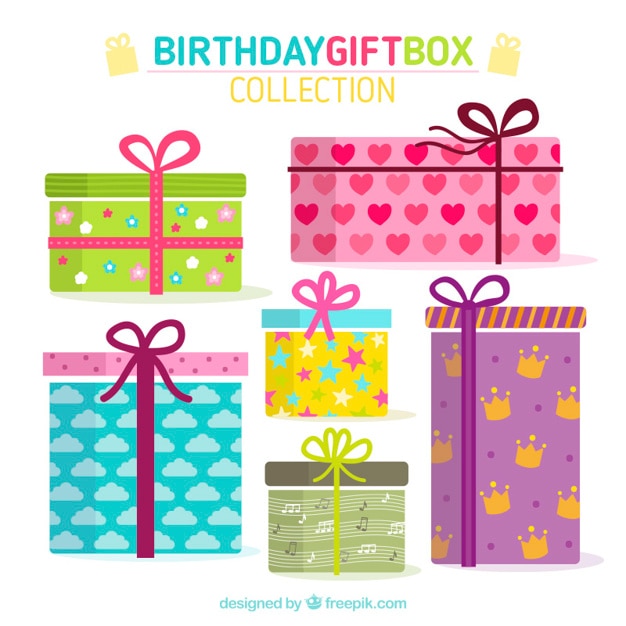 Set of birthday gift boxes Vector | Free Download