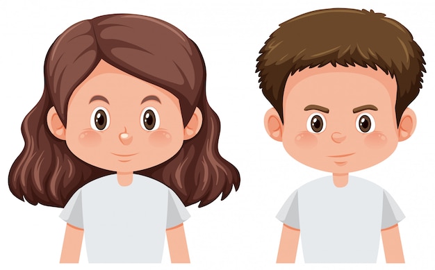 Free Vector Set Of Boy And Girl Character