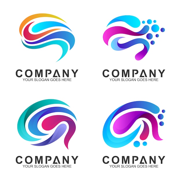 Download Free Set Of Brain Logo Design Inspiration Premium Vector Use our free logo maker to create a logo and build your brand. Put your logo on business cards, promotional products, or your website for brand visibility.