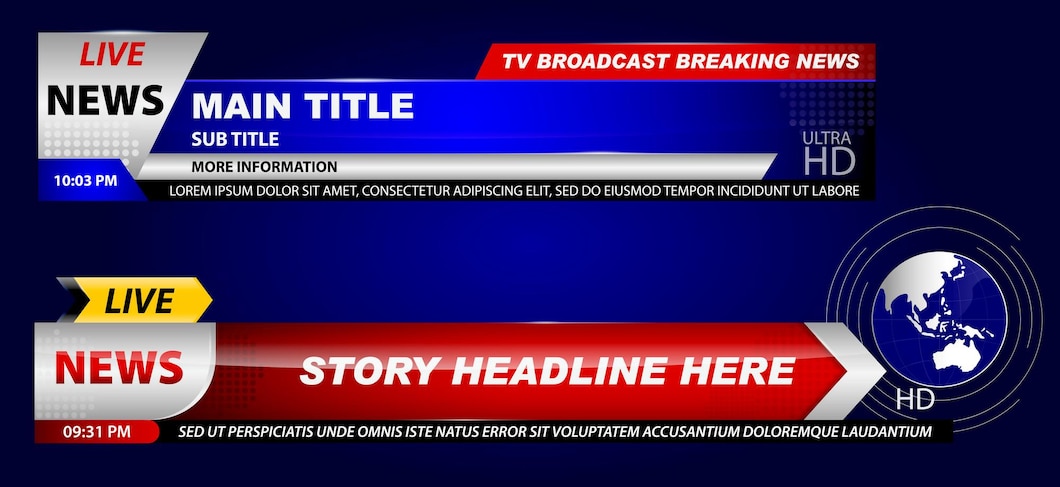 Premium Vector Set Of Breaking News Template Tv Or Banner Template Hot News For Broadcasting 5075