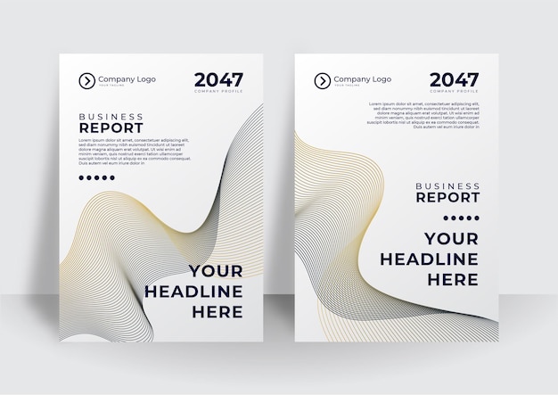 Premium Vector Set Of Brochure Annual Report Flyer Design Templates In A4 Size Vector 