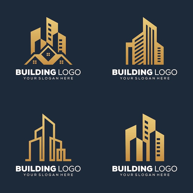 Premium Vector Set Of Building Logo Template