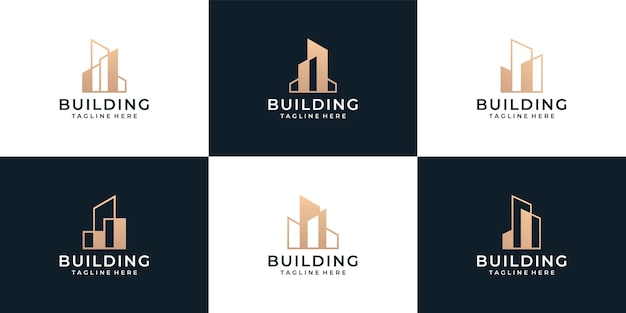 Premium Vector | Set of building real estate logo.