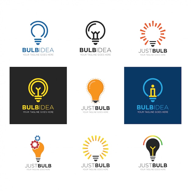 Download Free Set Bulb Logo Vector Illustration Premium Vector Use our free logo maker to create a logo and build your brand. Put your logo on business cards, promotional products, or your website for brand visibility.